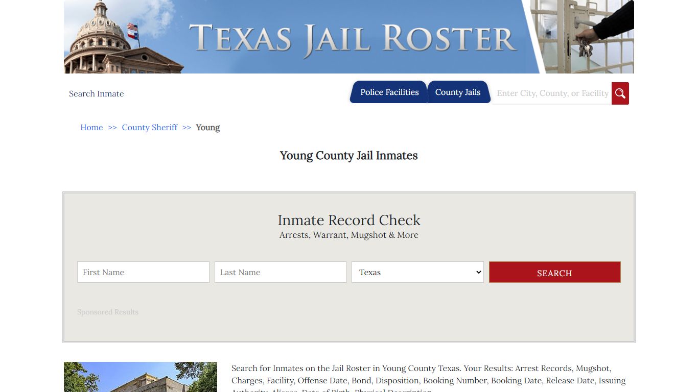 Young County Jail Inmates - Jail Roster Search